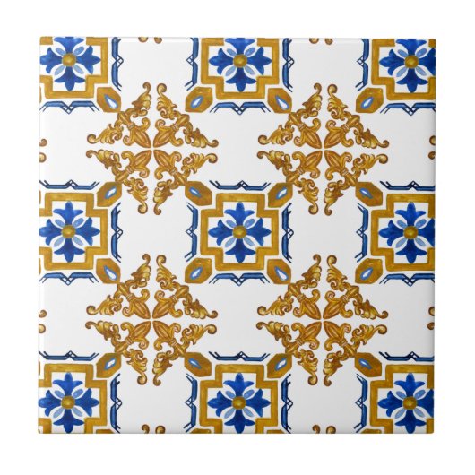 Carreau sicilian, majolica, tiles, (Devant)