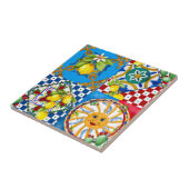 Carreau Sicilian tiles, majolica, lemons (Côté)