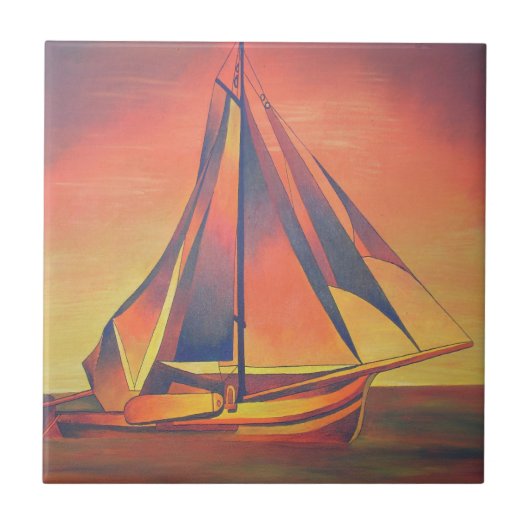 Carreau Sienna vole au coucher du soleil (Devant)