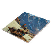 Carreau “Sierra Pass” Art occidental d'Edgar Payne (Côté)