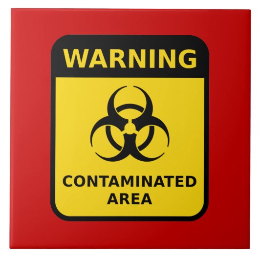 Carreau Signal d'avertissement de risque biologique (Devant)