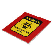 Carreau Signal d'avertissement de risque biologique (Côté)