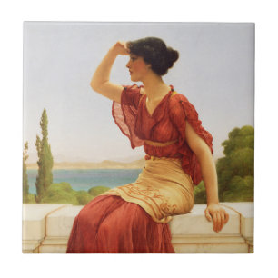 Carreau Signal Godward Woman Portrait Art Vintage