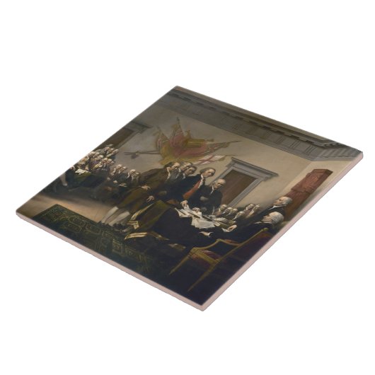 Carreau Signature de la déclaration d'indépendance, le 4 (Côté)