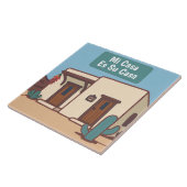 Carreau Signe de maison adobe du désert mexicain Mi Casa E (Côté)