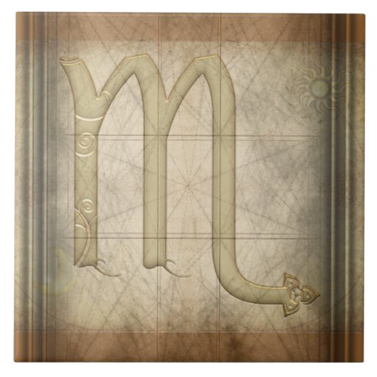 Carreau Signe de zodiaque de Scorpion (Devant)