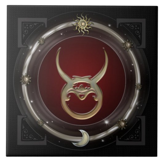 Carreau Signe de zodiaque de Taureau (Devant)