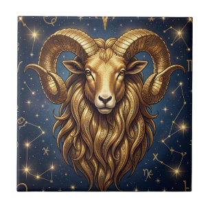 Carreau Signe du zodiaque Bélier Art d'astrologie