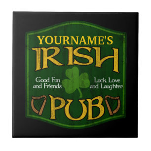Carreau Signe irlandais personnalisé de Pub