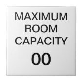 Carreau Signe maximum de capacité de pièce (Devant)