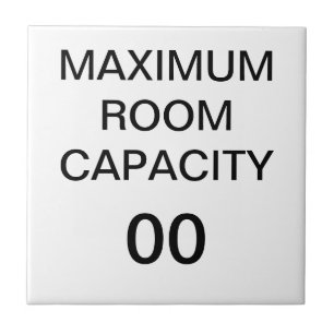 Carreau Signe maximum de capacité de pièce