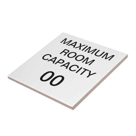 Carreau Signe maximum de capacité de pièce (Côté)