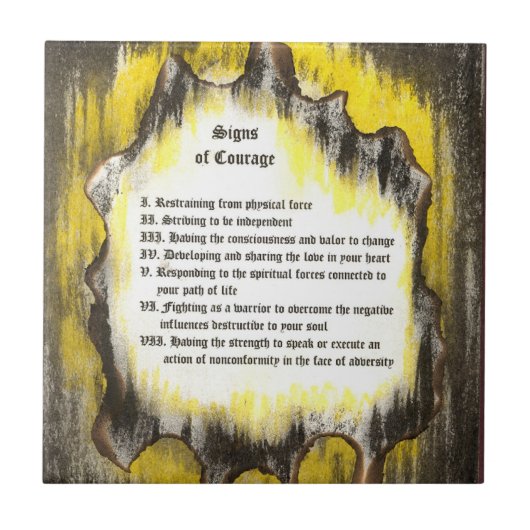 Carreau Signes de courage (Devant)