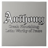 Carreau Signification d'Anthony (Devant)