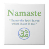 Carreau Signification de Namaste avec le symbole de l'OM (Devant)