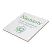 Carreau Signification de Namaste avec le symbole de l'OM (Côté)