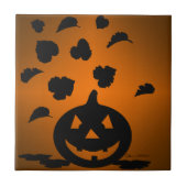 Carreau Silhouette citrouille et Feuille (Devant)