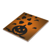 Carreau Silhouette citrouille et Feuille (Côté)