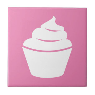 Carreau Silhouette Cupcake Cuisine carré personnalisée