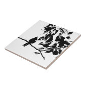 Carreau Silhouette de branches de colibri et d'arbre (Côté)