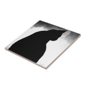 Carreau Silhouette de chat noir (Côté)