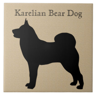 Carreau Silhouette de Chien Ours Karélien