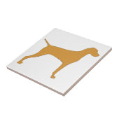 Carreau silhouette de couleur de vizsla (Côté)