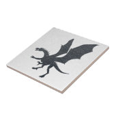 Carreau Silhouette de dragon gothique (Côté)
