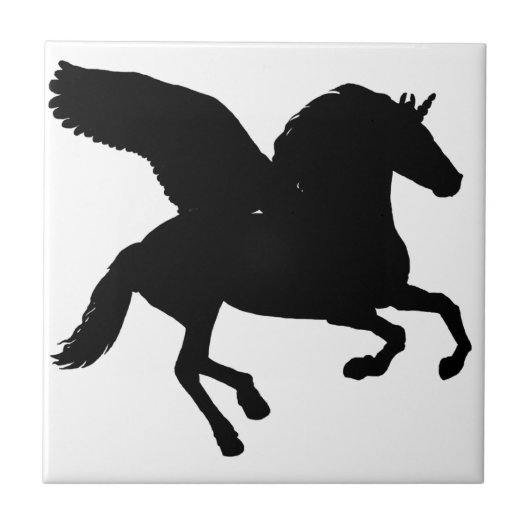 Carreau Silhouette de la licorne ailée (Devant)
