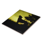 Carreau Silhouette de loup hurlant (Côté)