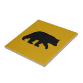 Carreau Silhouette de l'ours noir - Couleur Arrière - plan (Côté)