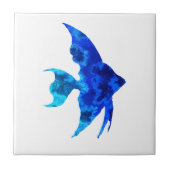 Carreau Silhouette de poisson bleu (Devant)