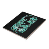 Carreau Silhouette de sirène dans les bulles Thunder_Cove (Côté)