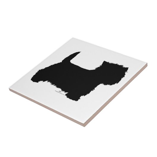 Carreau Silhouette de Standing Westie (Côté)
