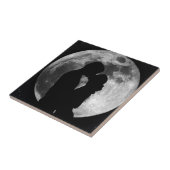 Carreau Silhouette des amoureux en pleine lune la nuit (Côté)