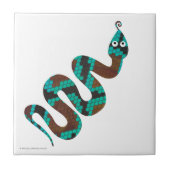 Carreau Silhouette d'impression Brown et Turquoise de serp (Devant)