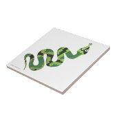 Carreau Silhouette d'impression en noir et vert de serpent (Côté)