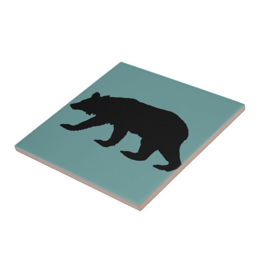 Carreau Silhouette d'ours noir (Côté)