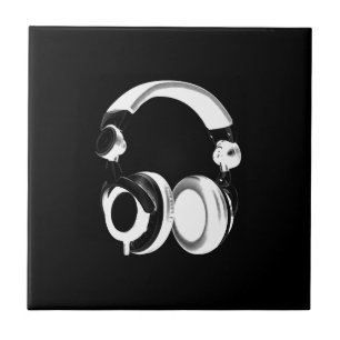 Carreau Silhouette pour casque noir et blanc
