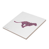 Carreau Silhouette rose et léopard noir (Côté)