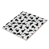 Carreau Silhouettes de chien de caniche COULEUR ARRIÈRE - (Côté)