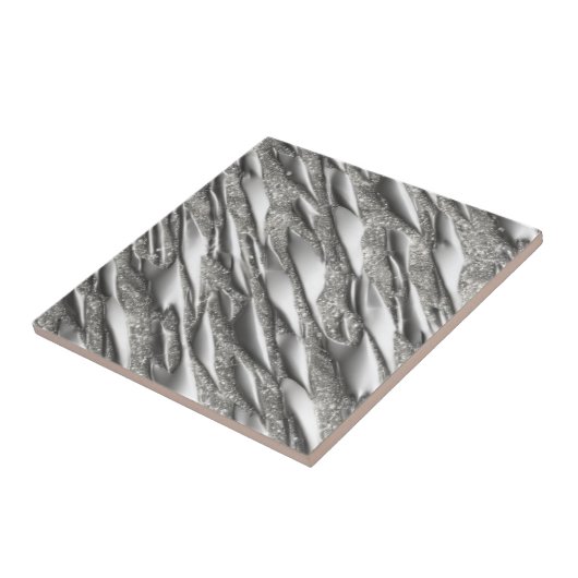 Carreau Silver Sparkle brillant brillant carrelage unique  (Côté)