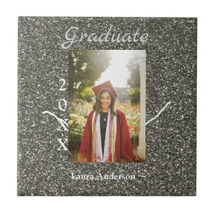 Carreau Silverglitter photo graduation ajouter nom classe 
