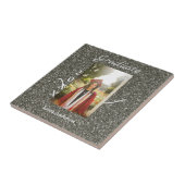 Carreau Silverglitter photo graduation ajouter nom classe  (Côté)