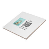 Carreau Simple animal name details QR code add text photo (Côté)