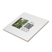 Carreau Simple animal name details QR code add text photo (Côté)