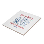 Carreau Simple Aventure Camping Famille Voyage sur route J (Côté)