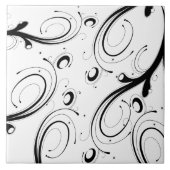 Carreau Simple Belle Défilement noir et blanc (Devant)