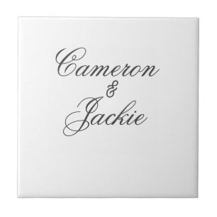 Carreau Simple couple de mariage nom calligr stylisé