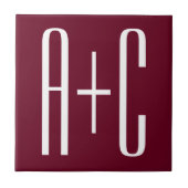 Carreau Simple Couples | White & Burgundy (Devant)